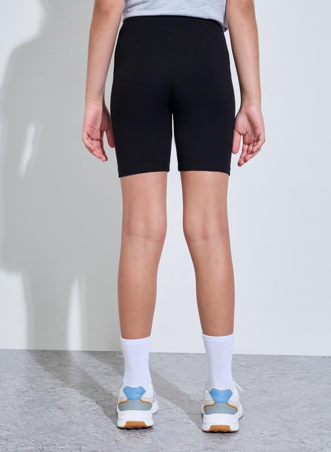 Styli Teen Girls Pack of 2 - Black Cotton Cycling Shorts - Image 4