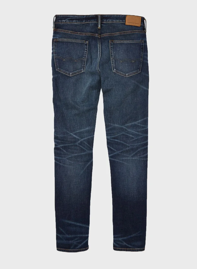 American Eagle Mid Wash Straight Fit Jeans