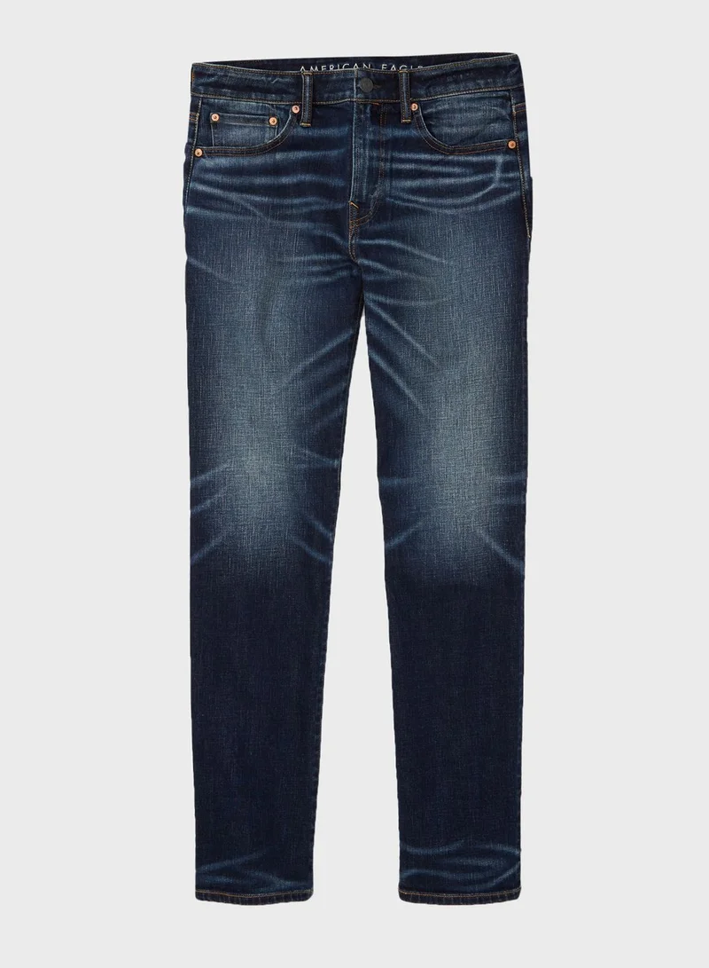 American Eagle Mid Wash Straight Fit Jeans