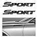 KVAEY 2 PCS 3D Metal Car Sport Sticker ChromePlated Personalise Sport Emblem Car Tailgate Decal Sticker Automotive Side Fender Rear Adhesive Emblem Badge Decals for SUVs Sedans RVs Black - Image 2