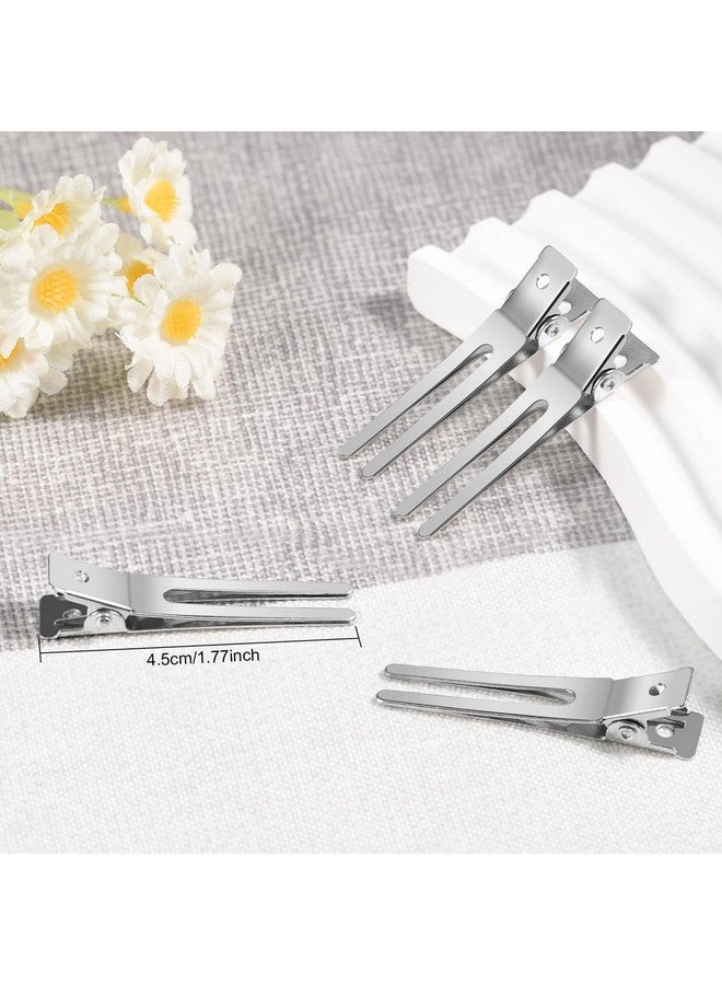 IKOCO 50Pcs Metal Hair Styling Clips, IKOCO No Crease Double Prong Hair Clips with 3 Parting Comb for Styling and Coloring - Image 2