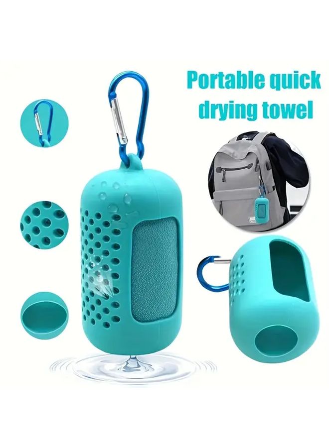 Quick Dry Sport Towel Ultra Lightweight Breathable Polyester Camping Outdoor 1pc Random Color - Image 1
