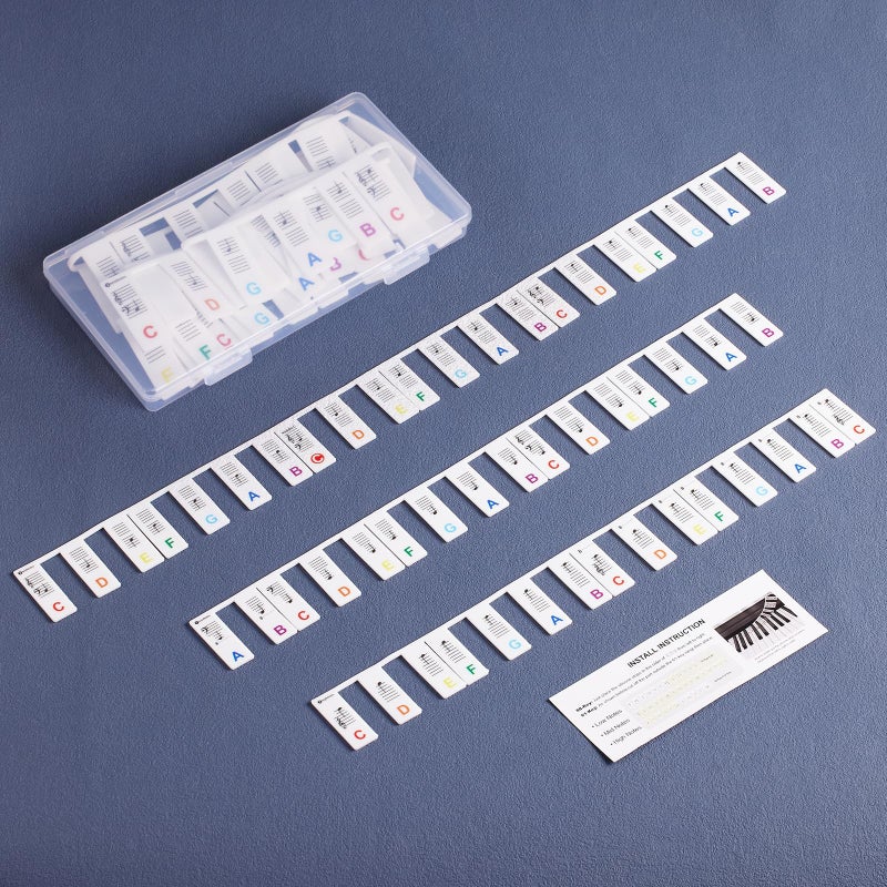 TIPTAP Removable Piano Key Stickers for 88 Key Full Size, Cuttable Note Labels for 61 Key Size, Reusable Silicone Keyboard Stickers for Beginners, Comes with Storage Box - Image 2