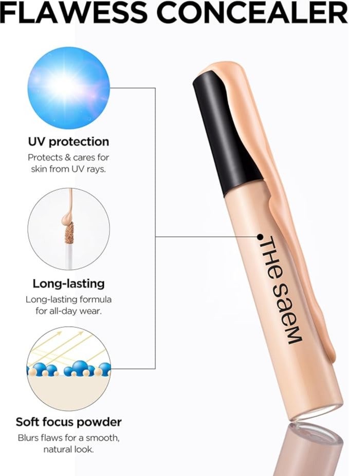 the SAEM Cover Perfection Tip Concealer Contour #01 Clear Beige - Image 4