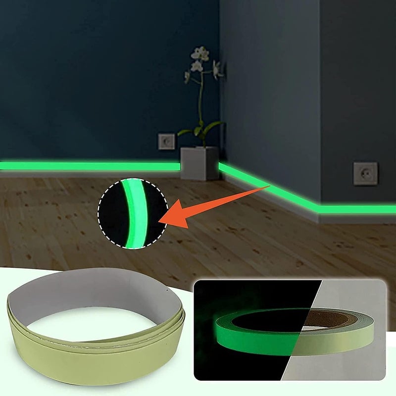 SAGREENY 2Pack Glow In The Dark Tape, Green And Blue Glow Tape, Diy Home Luminous Wall Sticker Tape Sticker Nonslip For Home Decoration And Dark Night Space Signs, 33 Feet Length 0.6Inch Width - Image 3