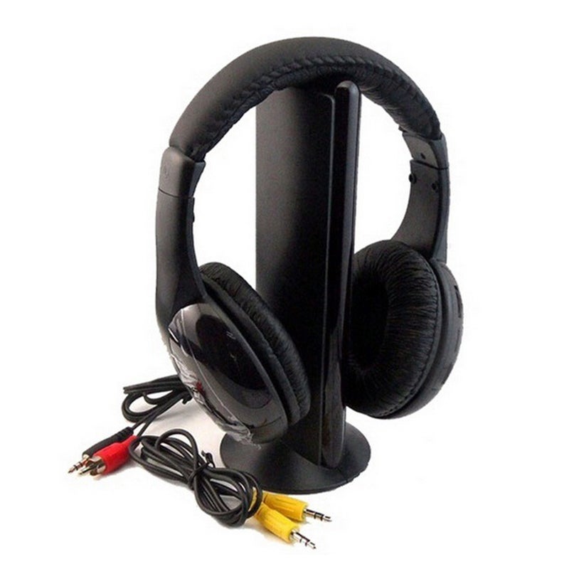 MH2001 headset hi-fi subwoofer headphones FM radio 5-in-1 wireless computer headset with microphone - Image 1