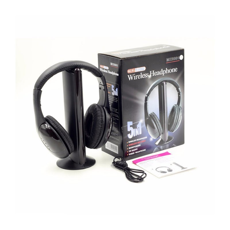 MH2001 headset hi-fi subwoofer headphones FM radio 5-in-1 wireless computer headset with microphone - Image 2