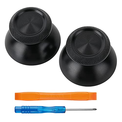 TOMSIN Metal Thumbsticks Replacement Kit for PS5 Controller – Aluminum Joysticks Accessories Compatible with PlayStation 5 Controller (Black) - Image 1