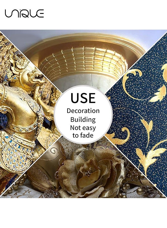Unique 300Pcs Imitaion Gold Leaf Sheets for Resin.3 Multi-Color Gold Foil Sheets (Gold,Silver,Rose Gold) are Suitable for Art,Crafts,Resin,Painting,Furniture,Decoration.3.15×3.35 inches - Image 5