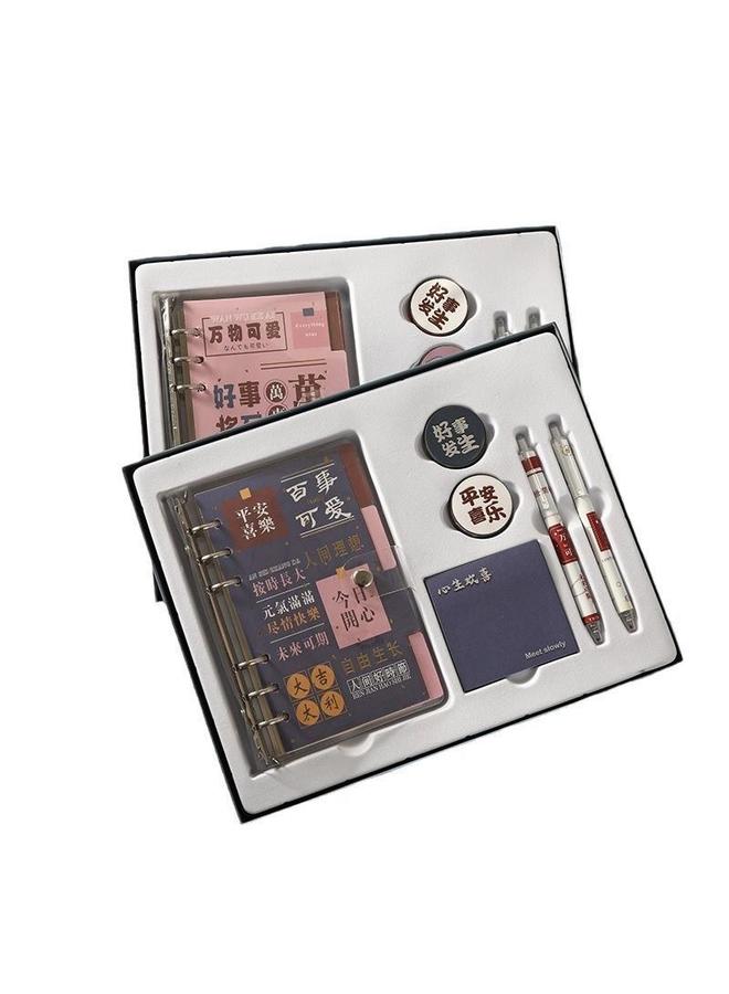 Bluejw 2024 Hand Account Book Suit Gift Box Hand Account Book Walking Stick Book Diary Supplies Stationery Book Loose Leaf Detachable - Image 5