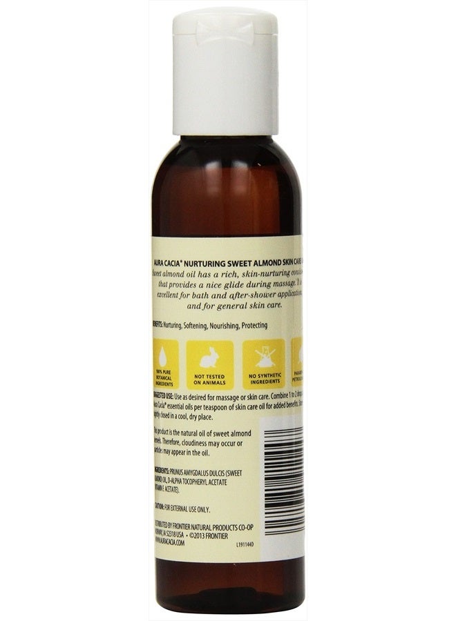 Aura Cacia Sweet Almond Skin Care Oil | GC/MS Tested for Purity | 118ml (4 fl. oz.)  - Image 2