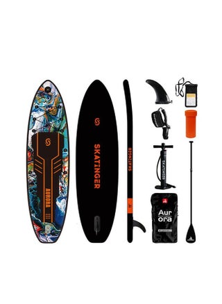Skatinger 11'-33"-6" Double Layer SUP Soft Standup Board Power Fin Paddle Board with Pump and Fins for Yoga, Fishing, Drifting, and Floating - Aurora - pzsku/Z0B5BB403236845ACDFA2Z/45/1750867428/85ff822a-0a76-4677-ad88-23cd1d96e647