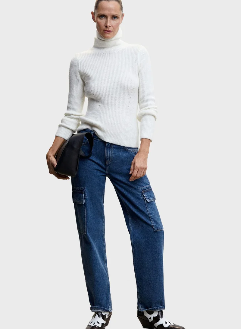 MANGO Pocket Detail Jeans