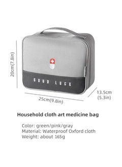 erorex Empty First Aid Bags Travel Medical Supplies Cosmetic Organizer Insulated Medicine Bag Convenient Safety Kit Suit for Family Outdoors Hiking Camping Car Office Workplace(Green)  - Image 3