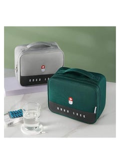 erorex Empty First Aid Bags Travel Medical Supplies Cosmetic Organizer Insulated Medicine Bag Convenient Safety Kit Suit for Family Outdoors Hiking Camping Car Office Workplace(Green)  - Image 2