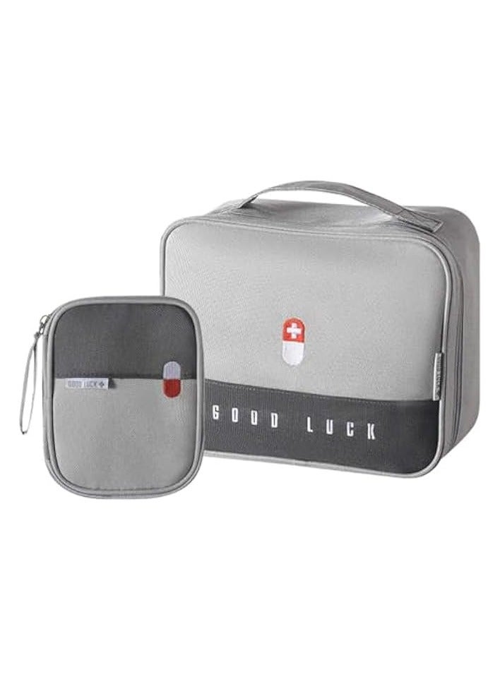 erorex Empty First Aid Bags Travel Medical Supplies Cosmetic Organizer Insulated Medicine Bag Convenient Safety Kit Suit for Family Outdoors Hiking Camping Car Office Workplace(Green) - Image 1