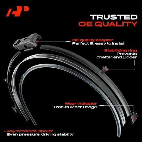 A-Premium Pack of 2 Front Windshield Wiper Blades with Wear Indicator & Towel - Compatible with Tesla Model 3 2017-2024, Model Y 2020-2024 - 26" and 19", TLPN Connector, Left and Right - Image 4