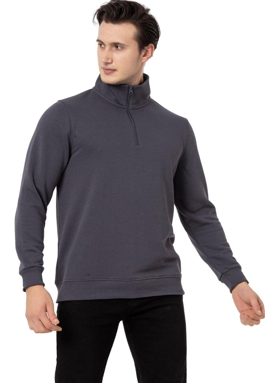 Half Zipper Anthracite Men's Sweatshirt M1519TA - pzsku/Z0B5BCE6AE9EE3174162EZ/45/_/1724965984/b8564eaf-8655-435d-a5f1-efb9c6e1bade