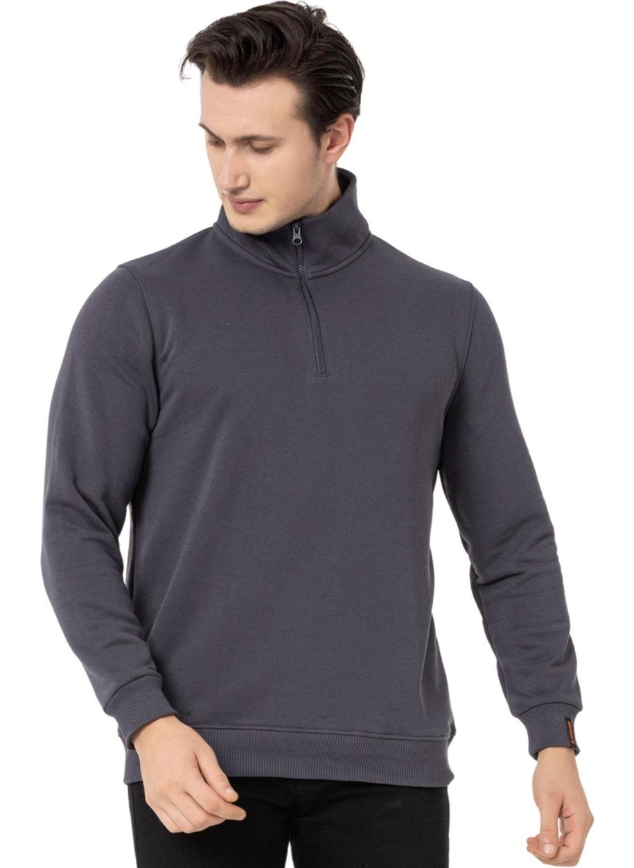 Half Zipper Anthracite Men's Sweatshirt M1519TA - pzsku/Z0B5BCE6AE9EE3174162EZ/45/_/1730383827/3044af7f-ea8b-4b6c-acdc-cbb737c1602a