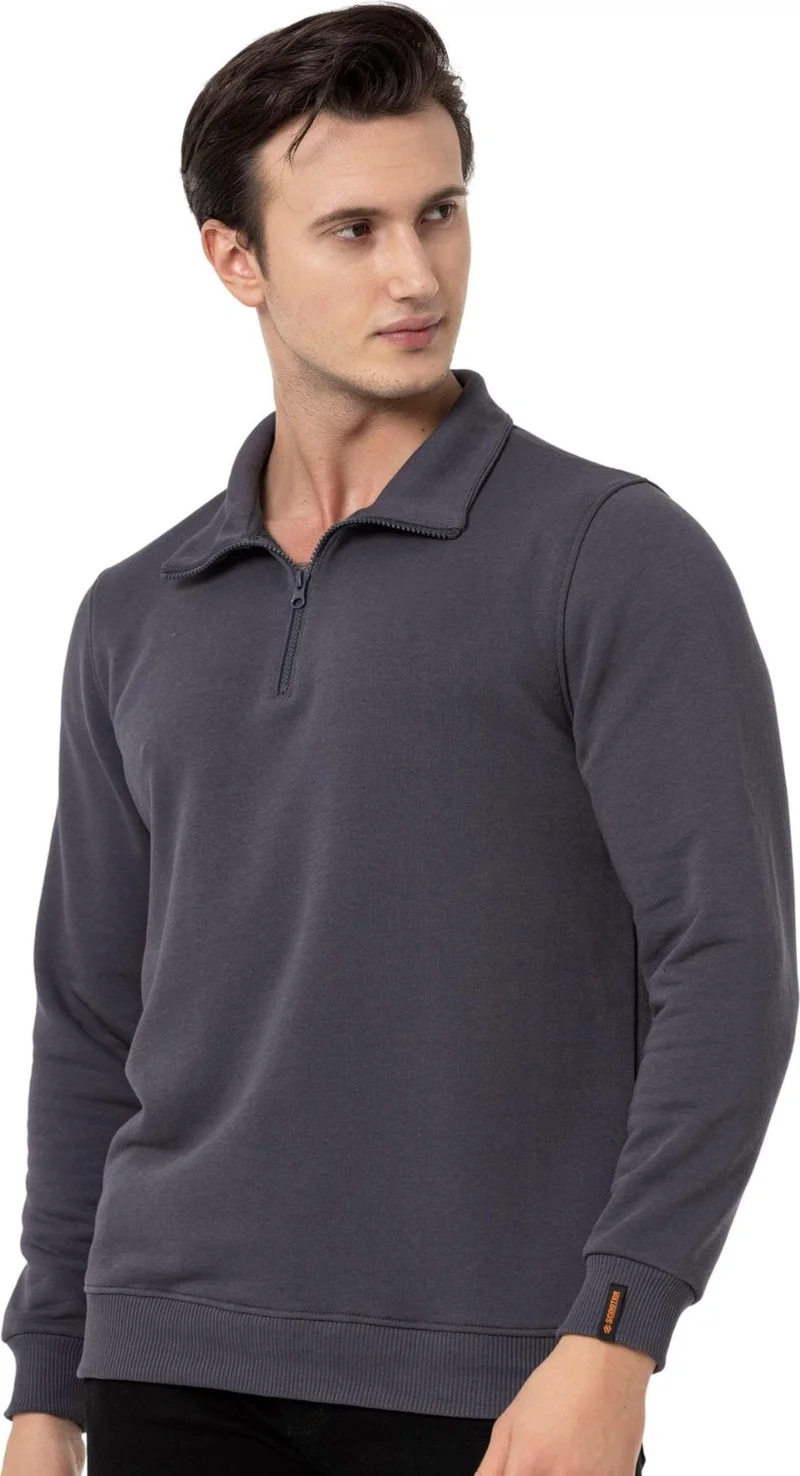 Scooter  Half Zipper Anthracite Men's Sweatshirt M1519TA