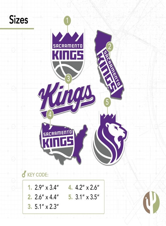 Desert Cactus Sacramento Kings Sticker NBA Officially Licensed Sticker Vinyl Decal Laptop Water Bottle Car Scrapbook (Type 2-3) - Image 3