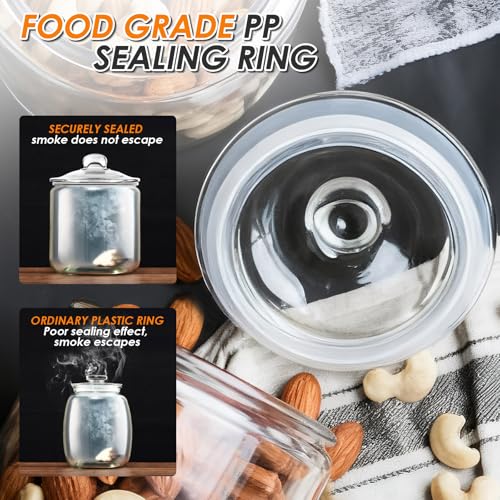 Masthome 1 Gallon Glass Cookie Jar with Airtight Lid, Large Clear Glass Storage Canister, Wide Mouth Food Storage Container for Pantry, Kitchen, Flour, Sugar, Pasta, Cookies, Candy, Dog Treats - Image 3