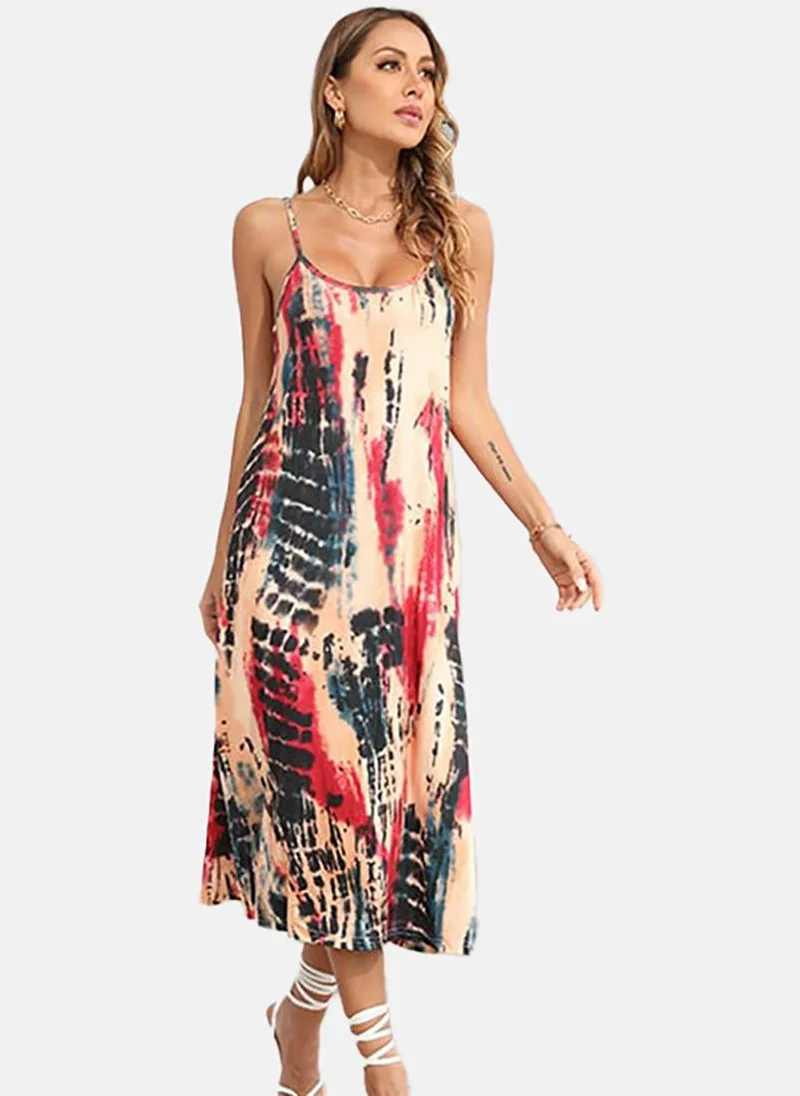 YUNIQEE Tie and Dyed A-Line Dress