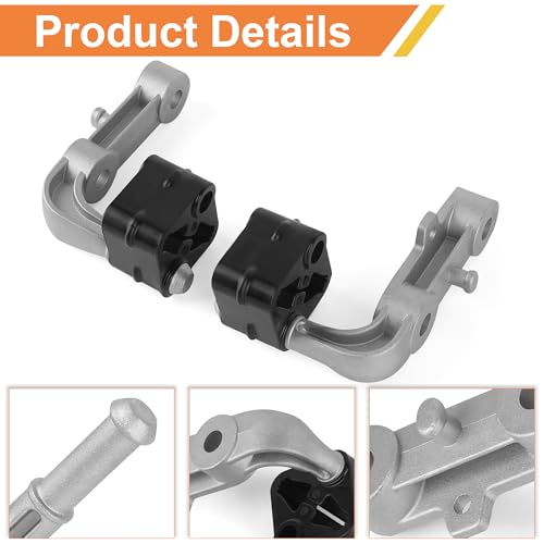 Jetuplusllc 4PCS Rear Exhaust Bracket Muffler Support Rubber Isolator Hanger Left Right for Ram 1500 20192025 68275662AB 68395841AA 68519121AA Driver Passenger Side - Image 3