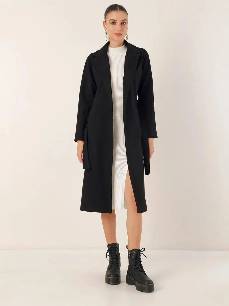 بيغ دارت معطف بنمط ربطة مزدوج الصدر بنقوش