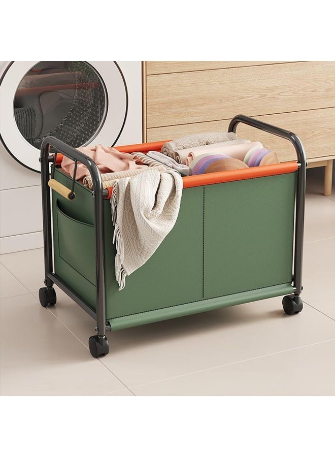 بلومنغ تايم صندوق تخزين ألعاب بعجلات، صندوق ألعاب للأطفال، حاوية تخزين قابلة للإزالة ومتينة وقابلة للحمل مع مقابض لغرفة الأطفال، وغرفة اللعب، والملابس، والبطانيات، وغرفة النوم - Image 4