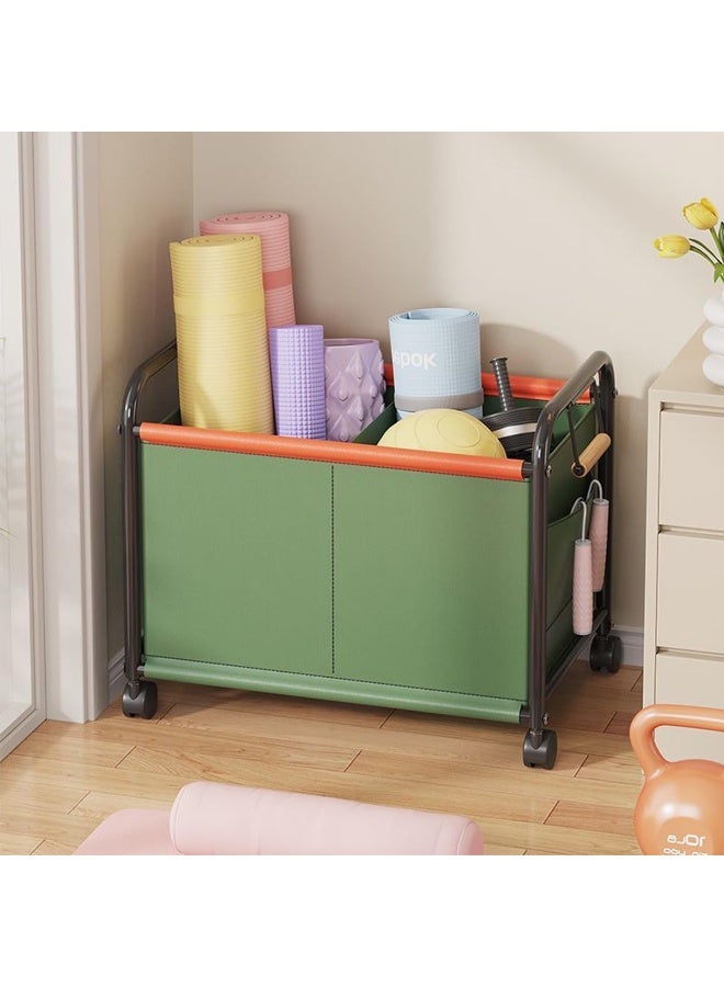 بلومنغ تايم صندوق تخزين ألعاب بعجلات، صندوق ألعاب للأطفال، حاوية تخزين قابلة للإزالة ومتينة وقابلة للحمل مع مقابض لغرفة الأطفال، وغرفة اللعب، والملابس، والبطانيات، وغرفة النوم - Image 3