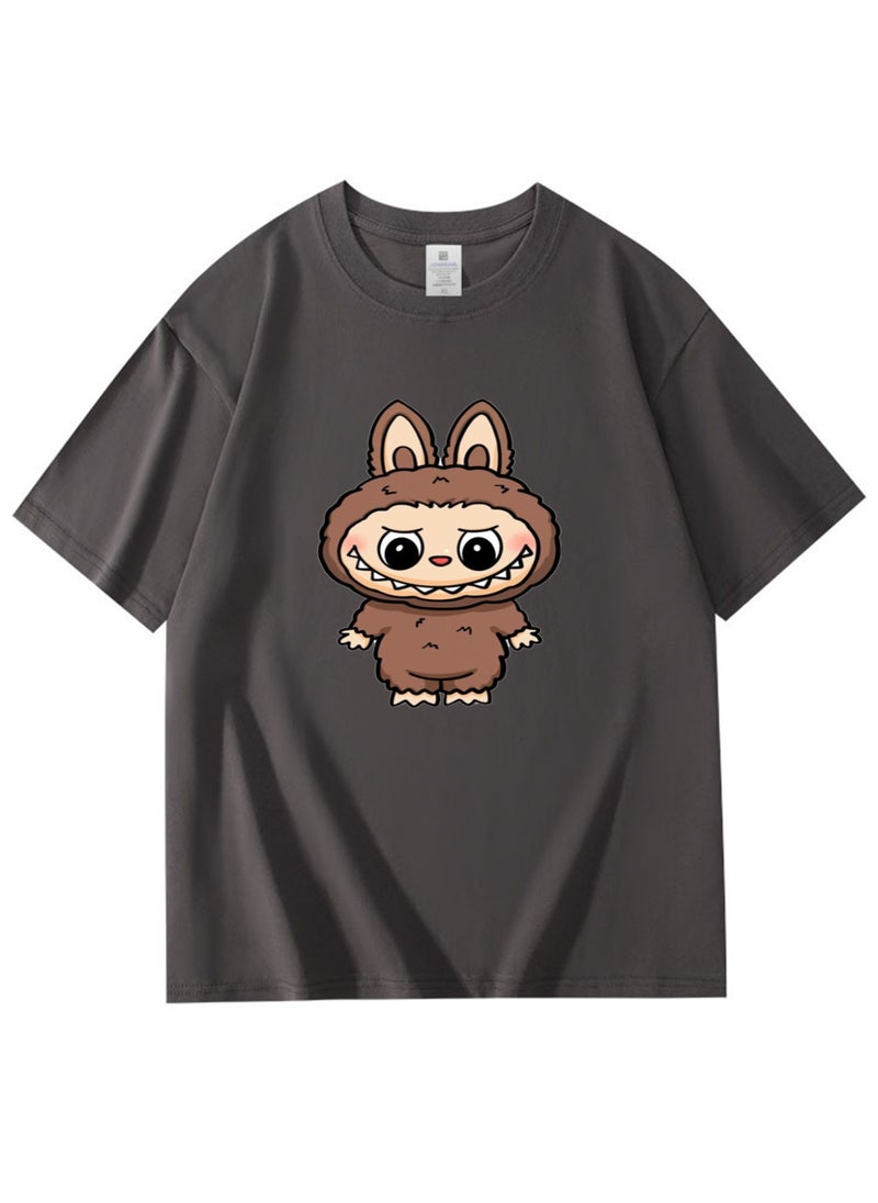 NIBEMINENT Labubu Printed Cotton Short Sleeves T-Shirt 