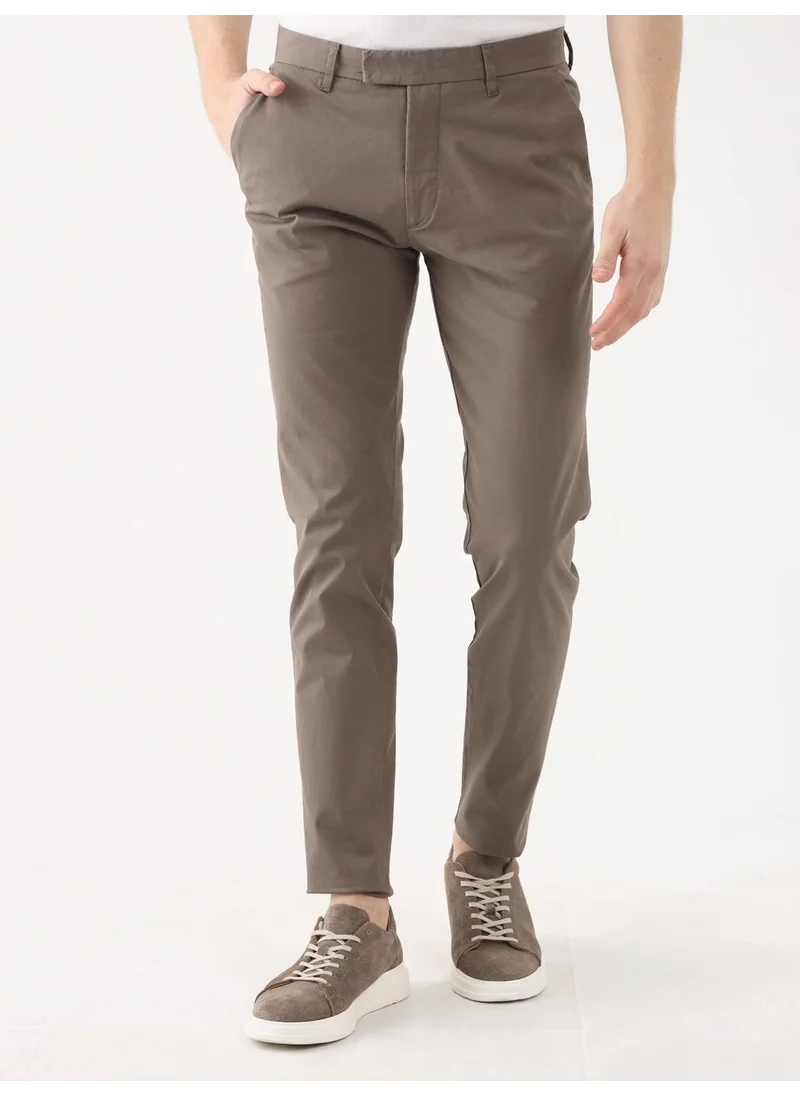 Dufy Brown Men's Regular Fit Trousers