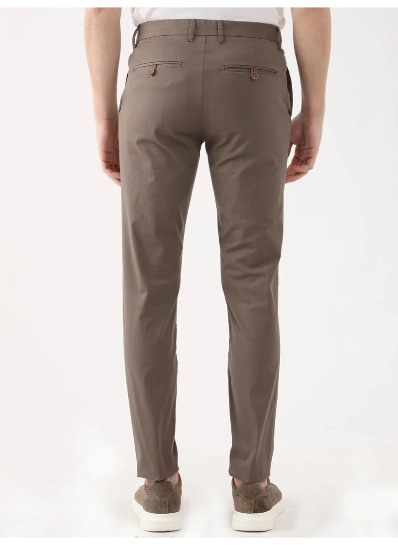 Dufy Brown Men's Regular Fit Trousers