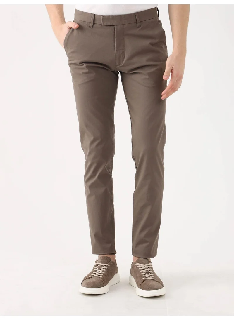Dufy Brown Men's Regular Fit Trousers