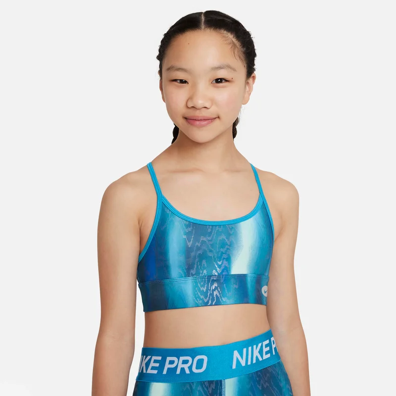 Nike Kids' Dri-FIT Indy Icon Clash Light Support Sports Bra (Older Kids)
