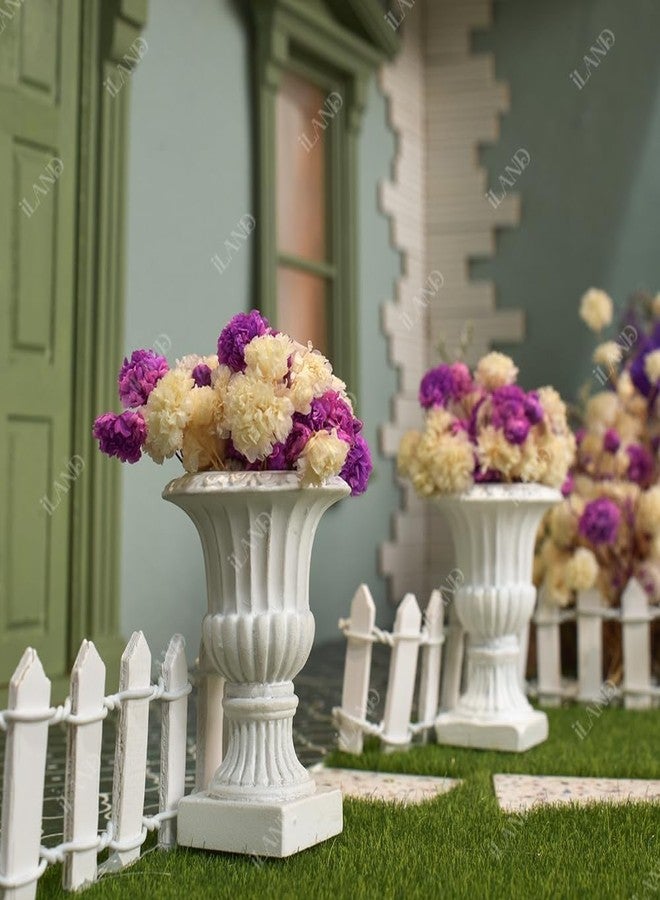 iLAND Miniature Dollhouse Accessories, 2pcs Dollhouse Plants w/Dry Flowers (2pcs Mini Urn Planters w/Flowers) - Image 4