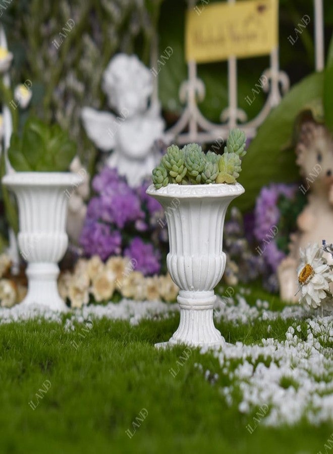 iLAND Miniature Dollhouse Accessories, 2pcs Dollhouse Plants w/Dry Flowers (2pcs Mini Urn Planters w/Flowers) - Image 5
