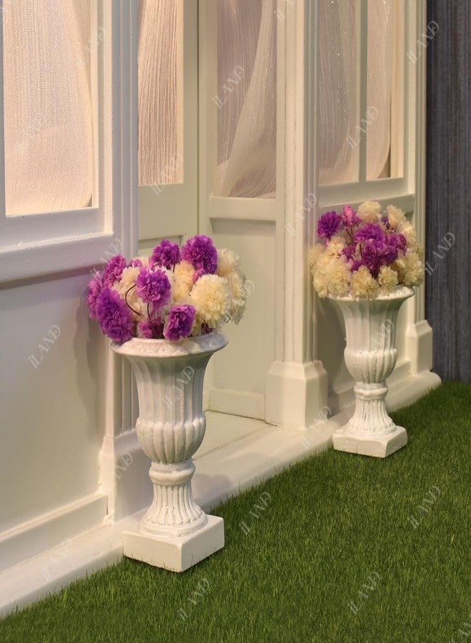 iLAND Miniature Dollhouse Accessories, 2pcs Dollhouse Plants w/Dry Flowers (2pcs Mini Urn Planters w/Flowers) - Image 3