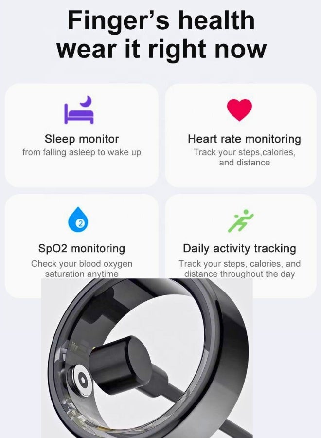 Smart Ring Health Tracker (Qring) – Sleep Management, Fitness & Daily Health Monitoring Ring with App Integration, Magnetic Charging & Real-Time Tracking - Image 3
