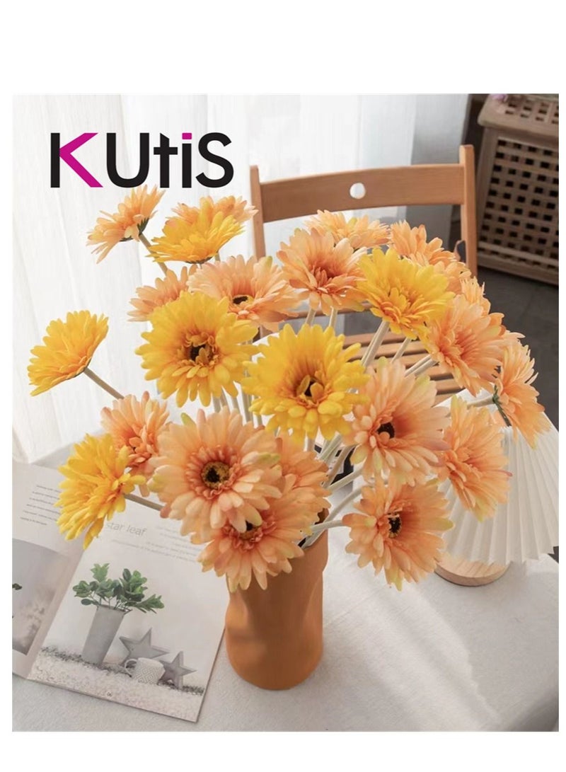 Kutis 1 Bunch 12-piece pack of Artificial Decorative Flowers Wedding Home Decoration 10 x 55 cm  - Image 2