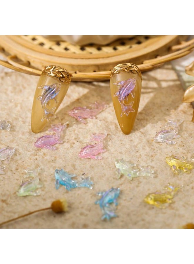 Comimark 250 PCS Cute Mini Goldfish Resin Figurine Crafts Flatback Cabochon Ornament Jewelry Making Accessories - Image 2
