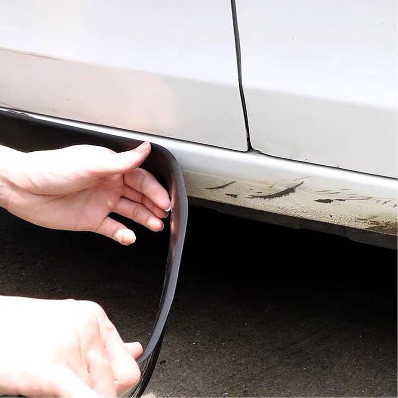 KASTWAVE 3ft x 3.15in Universal Rubber Side Skirt Protector, Anti-Scratch Bumper Edge Guards for Cars, Sedans, SUVs, Trucks, Flexible Black Door & Fender Trim Shield for Scratch Prevention - Image 2