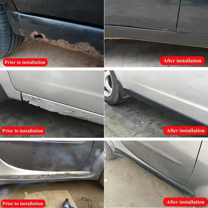 KASTWAVE 3ft x 3.15in Universal Rubber Side Skirt Protector, Anti-Scratch Bumper Edge Guards for Cars, Sedans, SUVs, Trucks, Flexible Black Door & Fender Trim Shield for Scratch Prevention - Image 4