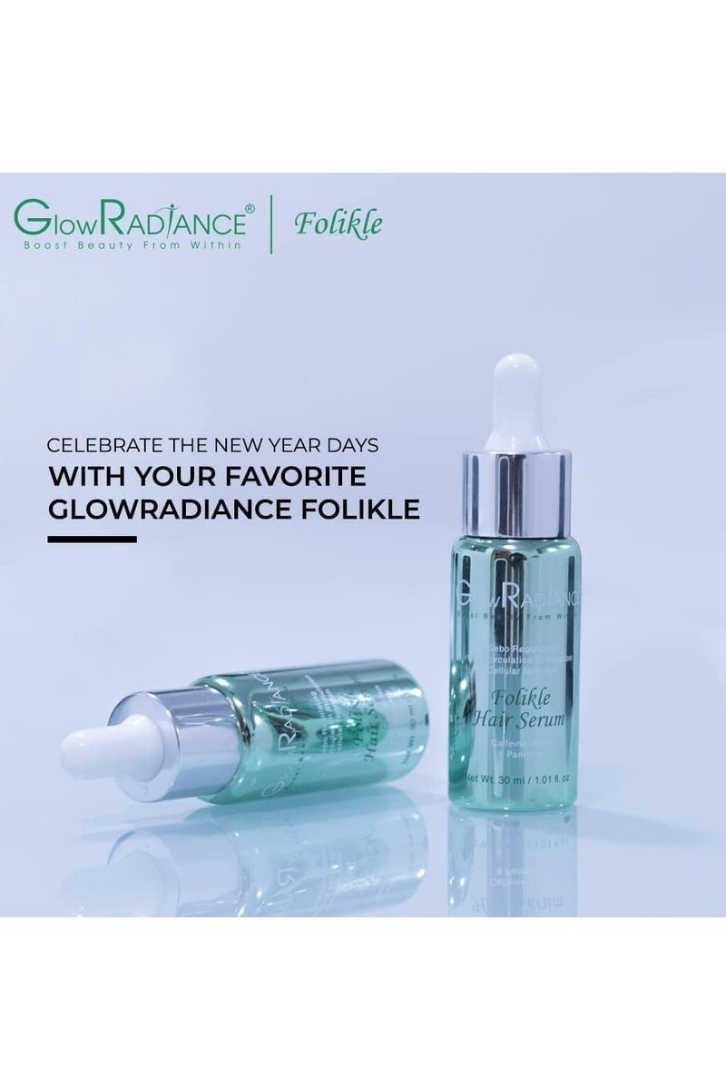 Glow Radiance Hair Growth Serum Concentrate Ã¢Â€Â“ Caffeine, Biotin & Panthenol | Hair Fall Control & Growth Booster Ã¢Â€Â“ 30ml - Image 4