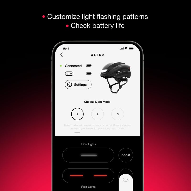 Lumos Ultra Smart Bike Helmet | Customizable Front and Back LED Lights with Turn Signals | Road Bicycle Helmets for Adults: Men, Women (Without MIPS) - Image 4