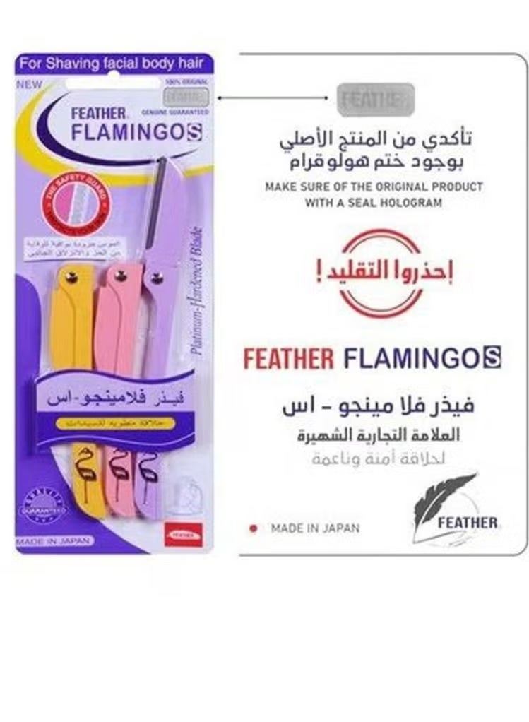 Feather Pack of 5 Facial Touch-up Stainless Steel Safe Razor - Image 4