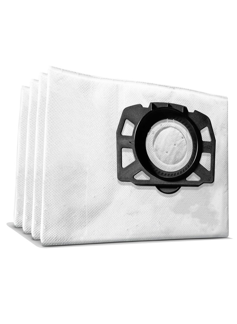 4 عبوات من أكياس الفلتر الصوفي البديلة المتوافقة مع مكانس كارشر WD4 WD5 WD5 WD5/P MV4 MV5 MV6 الرطبة والجافة البديلة لمكانس كارشر 2.863-006.0 - Image 1