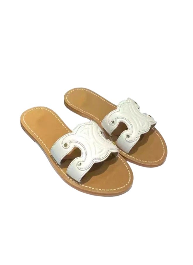 Rup Art - Leather Flip Flop For Women Stylish, Affordable, Daily Wear Ladies Slip On Elegant Slipper Made Of PU Leather - Image 1