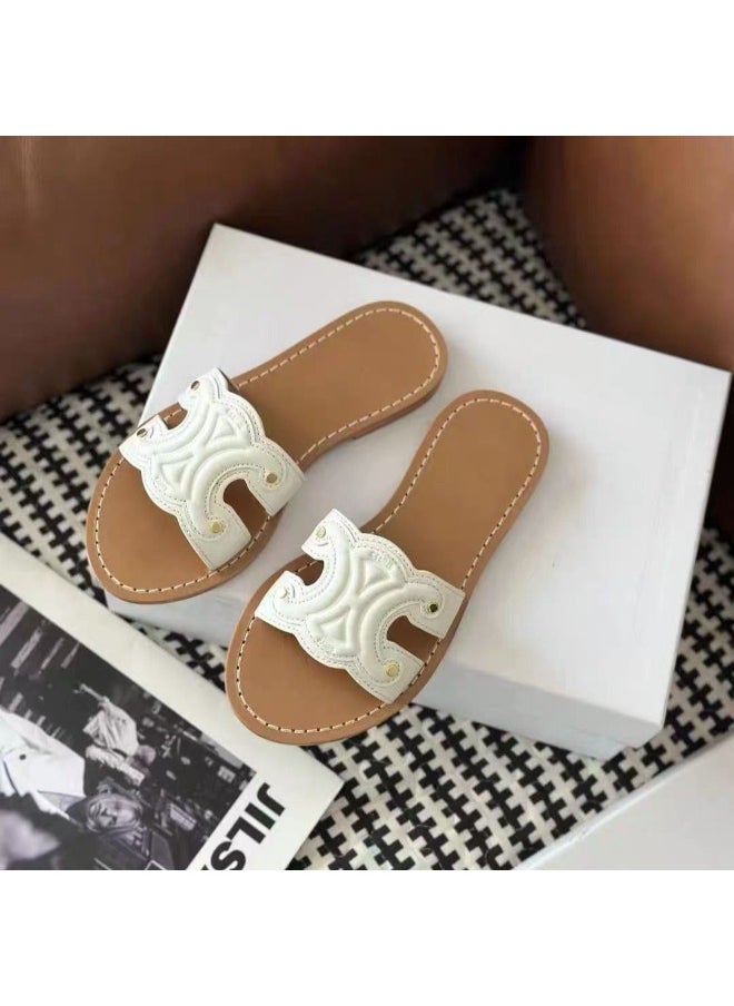 Rup Art - Leather Flip Flop For Women Stylish, Affordable, Daily Wear Ladies Slip On Elegant Slipper Made Of PU Leather - Image 1